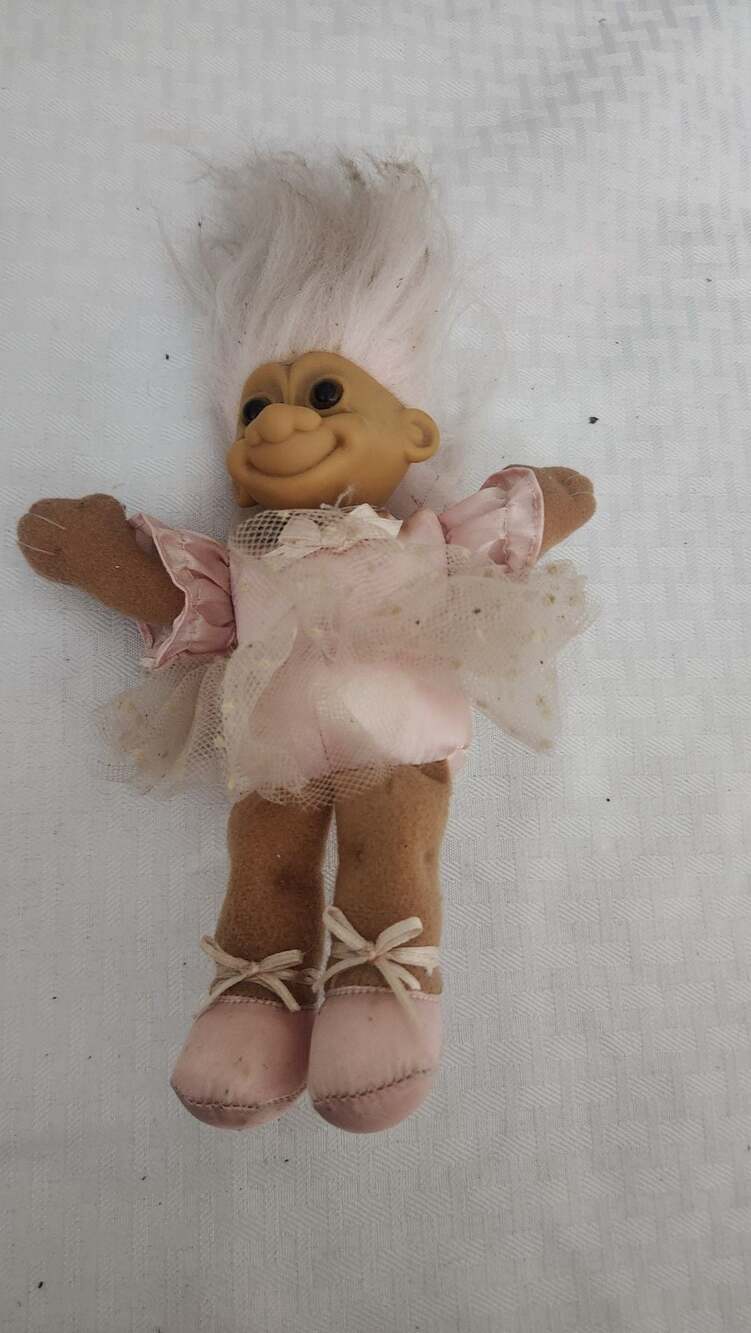 Vintage Russ Berrie Tu Tu Ballerina Troll Doll with Original Tag